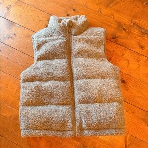 Art Class Kids Beige Sherpa Puffer Vest L (10/12)